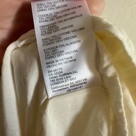 Urban Outfitters Serendipity Cream Linen Babydoll Dress size Small EUC - Picture 12 of 12